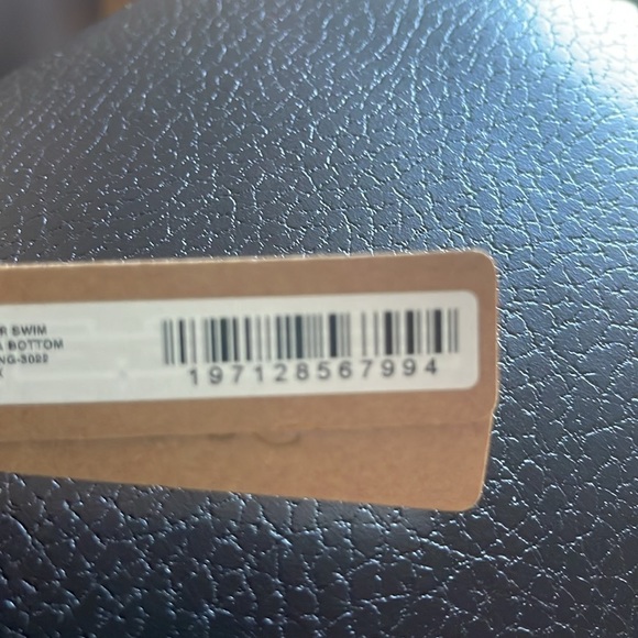 SKIMS 4X sporty zipper skim dipped Tanga bikini/tankini bottom Color: Onyx - Picture 3 of 3